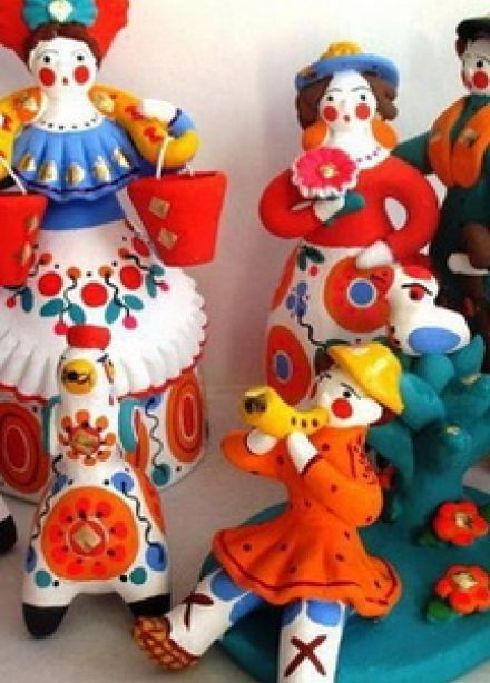 Роспись глиняной игрушки