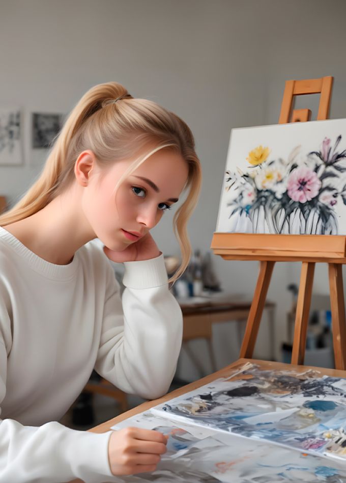 Морской пейзаж на березовых спилах